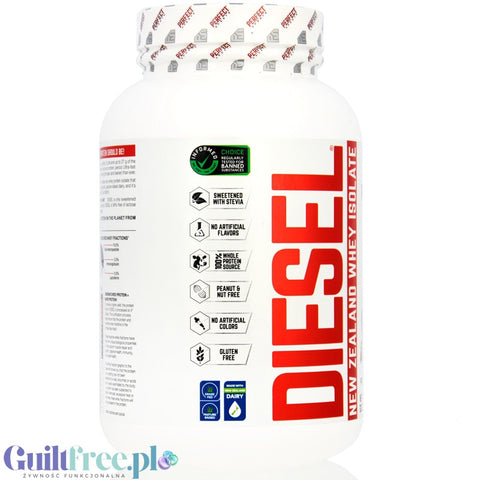 Perfect Sport Diesel 100% Whey Isolate French Vanilla - izolat WPI z Nowej Zelandii bez cukru i tłuszczu, 27g białka & 110kcal