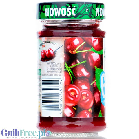 Łowicz Dżem Wiśniowy 6kcal - dżem wiśniowy bez dodatku cukru, ultra niskokaloryczny