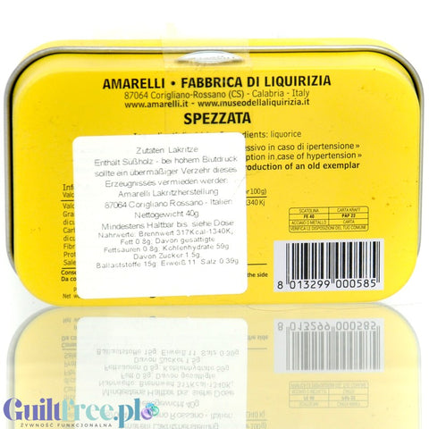 Amarelli Liquirizia Spezzata Rossano 40g - original Italian liquorice 100% sugar-free, from Calabria