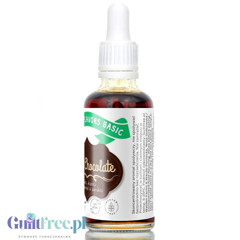 Funky Flavors Basic Dark Chocolate 30ml - Dark Chocolate flavoring drops without sugar or sweeteners.