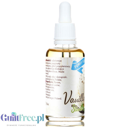 Funky Flavors Sweet Vanilla Stevia - Słodzony stewią aromat bez cukru & bez tłuszczu, Wanilia