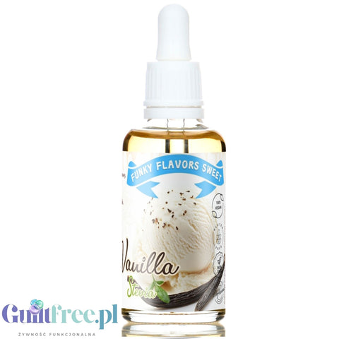 Funky Flavors Sweet Vanilla Stevia - Słodzony stewią aromat bez cukru & bez tłuszczu, Wanilia