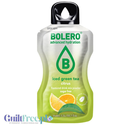 Bolero Drink Iced Green Tea Citrus 8g - instant drink in a sachet, with stevia, 8g Iced Green Tea & Citrus