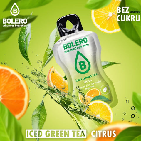 Bolero Drink Iced Green Tea Citrus 8g - instant drink in a sachet, with stevia, 8g Iced Green Tea & Citrus