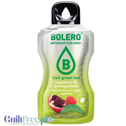 Bolero Drink Iced Green Tea Raspberry & Pomegranate 8g - instant drink in a sachet, Iced Green Tea Raspberry & Pomegranate