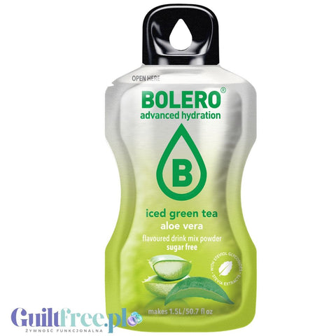 Bolero Drink Iced Green Tea & Aloe Vera - instant drink in a sachet, Iced Green Tea flavored with aloe vera