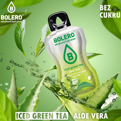 Bolero Drink Iced Green Tea & Aloe Vera - instant drink in a sachet, Iced Green Tea flavored with aloe vera