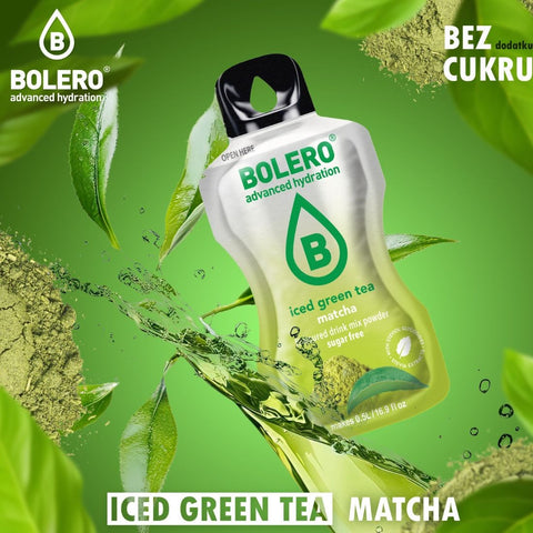 Bolero Drink Iced Green Tea Matcha 8g - instant drink in a sachet, with stevia, Iced Green Tea flavored matcha