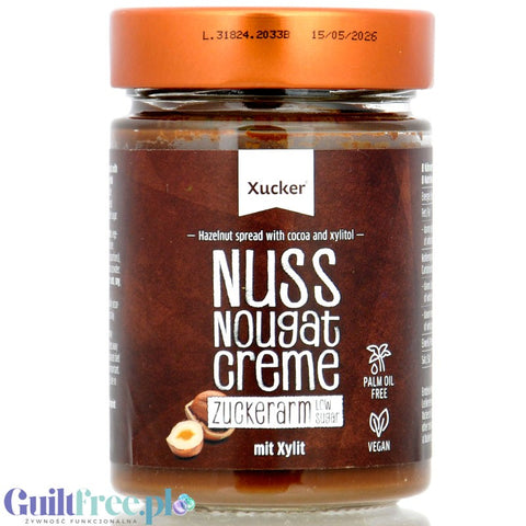 Xucker Nuss Nougat Creme - wegański krem czekoladowo-nugatowy bez cukru tylko z ksylitolem