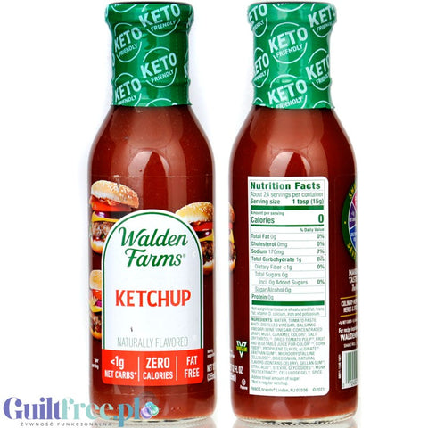 Walden Farms Ketchup - kanapkowy sos pomidorowy bez cukru i kalorii, wersja USA bez sukralozy