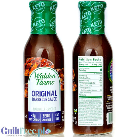 Walden Farms Original Barbecue - sos BBQ Original zero kalorii nowa wersja USA bez sukralozy