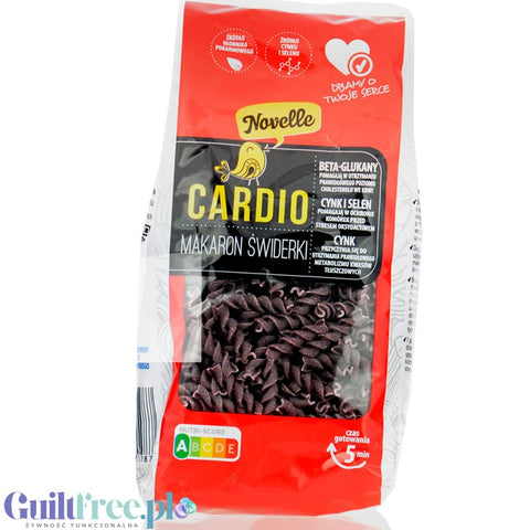 Novelle Cardio Makaron Fusilli - funkcjonalny makaron świderki z jęczmieniem, owsem, cynkiem i selenem