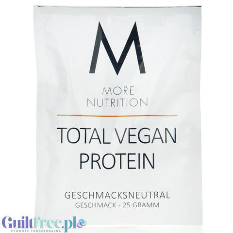 More Nutrition Total Vegan Protein Neutral 25g - Unsweetened vegan flavored natural protein supplement