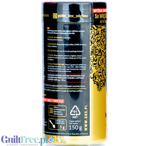 GBS Angel's Touch caffeinated instant coffee, White Chocolate Wafer