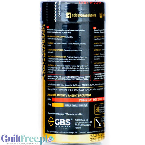GBS Angel's Touch caffeinated instant coffee, White Chocolate Wafer