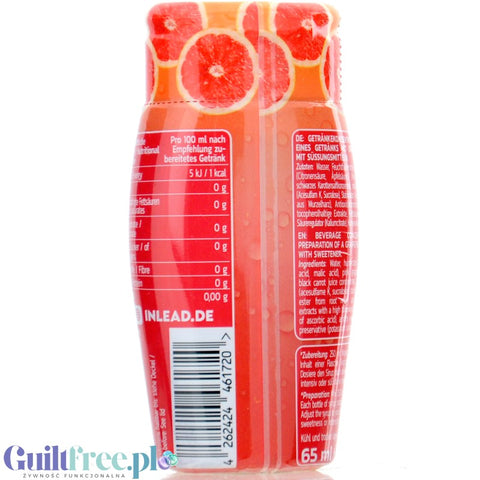 Inlead Squeeze Syrup 65ml Caribbean Grapefruit - concentrated water syrup without sugar and calories