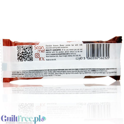 Novo Protein Bar Chocolate Brownie - baton proteinowy 20g białka & 192kcal, smak Czekoladowe Brownie