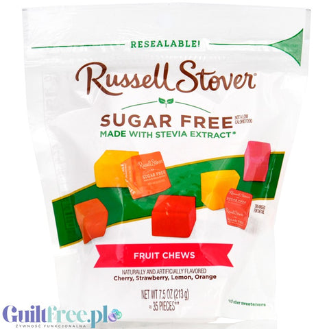 Russell Stover Stevia Fruit Chews - owocowe cukierki do żucia bez cukru