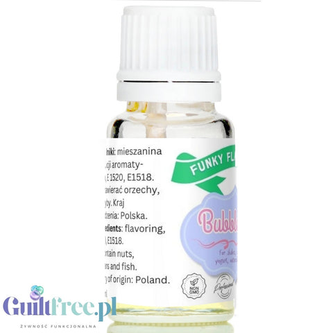 Funky Flavors Basic Bubble Gum 10ml - kropelki aromatyzujące bez kalorii, cukru i słodzików