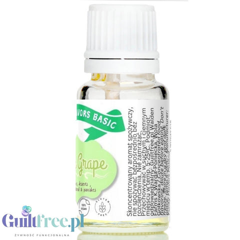 Funky Flavors Basic White Grape 10ml - White Grape - flavoring drops without sugar or sweeteners.