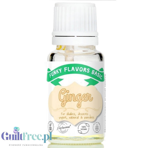 Funky Flavors Basic Ginger 10ml - imbirowe kropelki aromatyzujące bez cukru, kalorii i słodzików