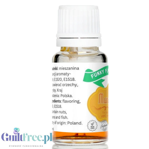Funky Flavors Basic Mandarin 10ml - mandarynkowe kropelki aromatyzujące bez cukru, tłuszczu i słodzików