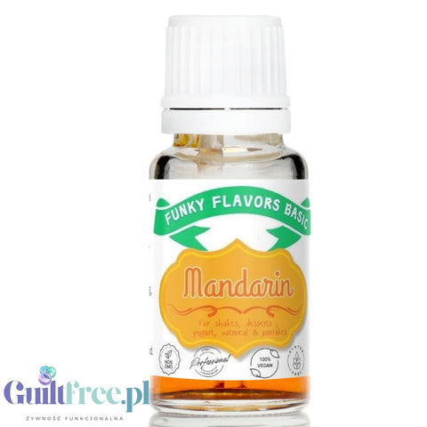 Funky Flavors Basic Mandarin 10ml - mandarynkowe kropelki aromatyzujące bez cukru, tłuszczu i słodzików