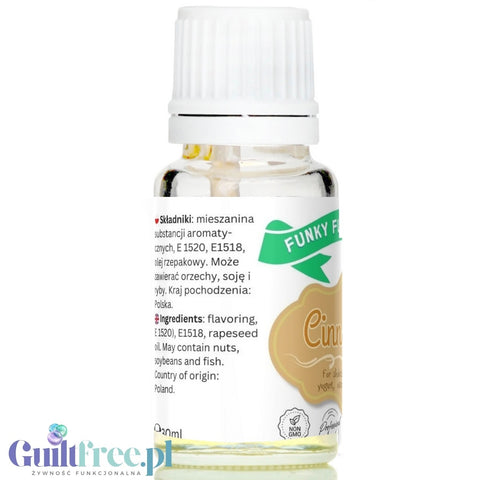 Funky Flavors Basic Cinnamon 10ml - cynamonowe kropelki aromatyczne bez cukru, tłuszczu i kalorii