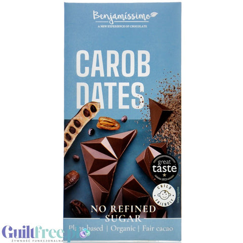 Benjamissimo Carob Dates - organic vegan chocolate with carob and dates without refined sugar