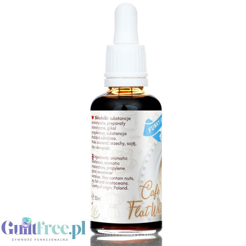 Funky Flavors Sweet Café  Flat  White concentrated, caffeine free & calorie free food flavor drops