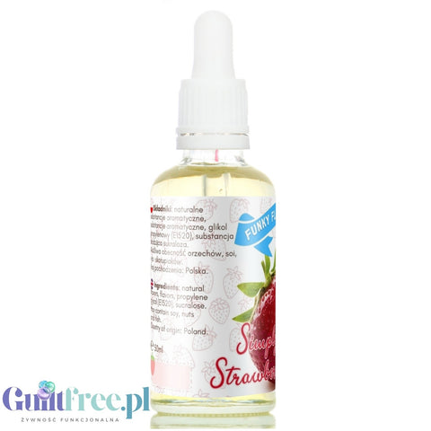 Funky Flavors Sweet Simply Strawberry - słodkie truskawkowe kropelki aromatyzujące bez cukru, tłuszczu i kalorii