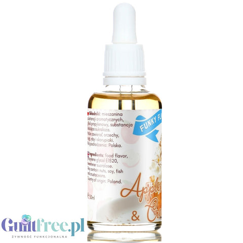 Funky Flavors Sweet Apples & Cream - słodkie kropelki o smaku pieczonych jabłek ze śmietaną bez cukru i tłuszczu
