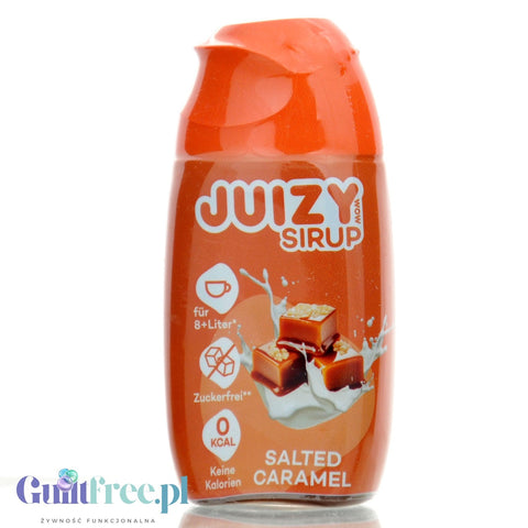 Juizy Sirup Salted Caramel na 8L - skoncentrowany syrop do kawy i deserów bez cukru i kalorii, Solony Karmel