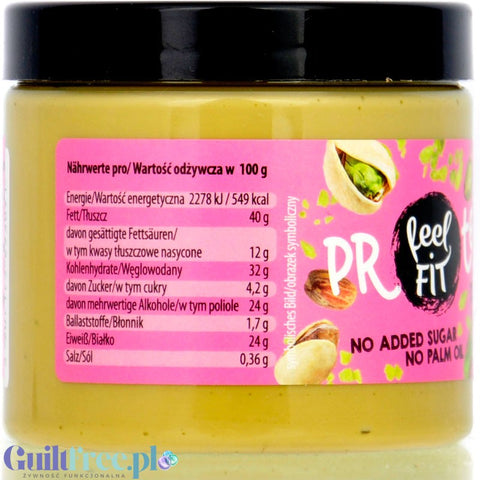 FeelFIT Protein Pistachio - proteinowy krem pistacjowy 24% białka, bez oleju palmowego i cukru