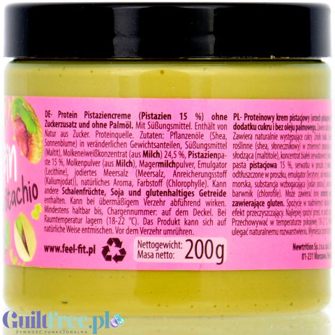 FeelFIT Protein Pistachio - proteinowy krem pistacjowy 24% białka, bez oleju palmowego i cukru
