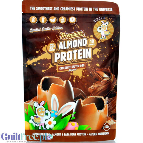 Macro Mike Chocolate Easter Egg Premium Almond Protein - wegańska migdałowa odżywka białkowa bez glutenu i sukralozy
