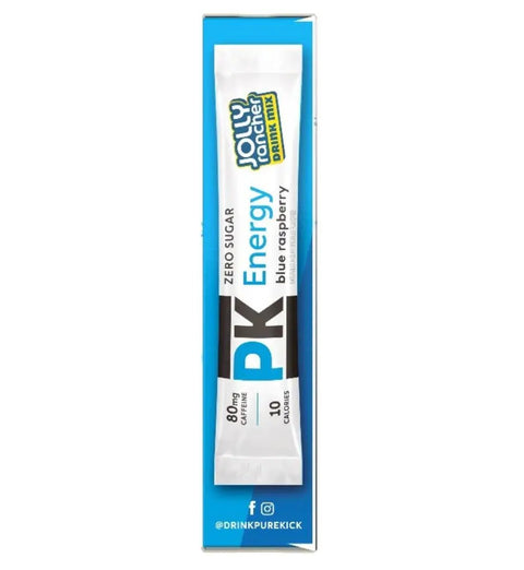 Pure Kick & Jolly Energy Blue Raspberry - saszetki bez cukru, napój instant z kofeiną, witaminami i elektrolitami