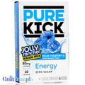 Pure Kick & Jolly Energy Blue Raspberry - saszetki bez cukru, napój instant z kofeiną, witaminami i elektrolitami