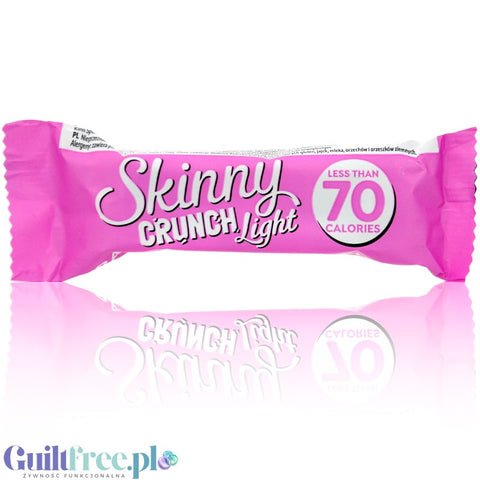 Skinny Crunch Light Raspberry & White Choc - chrupiący batonik tylko 63kcal, smak Malina & Biała Czekolada