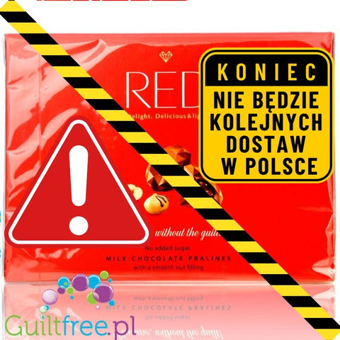 RED Chocolette no sugar added milk chocolate pralines, 35% less calories