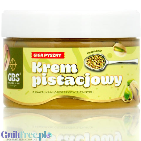 GBS Pistachio Cream with Peanut Chunks - vegan pistachio cream with peanuts without sugar and without palm oil