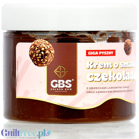 GBS Krem o Smaku Czekoladowym z Orzechami Laskowymi i Ziemnymi, bez cukru i oleju palmowego