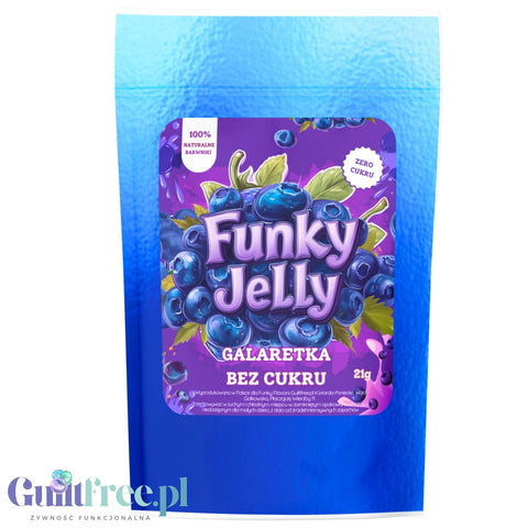 Funky Jelly Blueberry Galaretka Borówkowa x 3 porcje - galaretka bez cukru o smaku borówkowym
