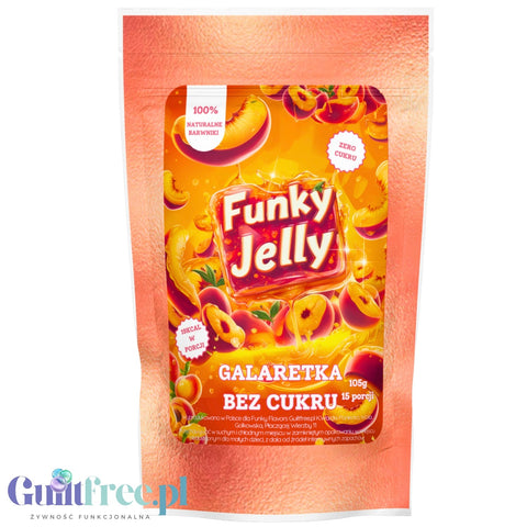 Funky Jelly Peach Galaretka Brzoskwinia x 15 porcji - galaretka bez cukru o smaku brzoskwiniowym