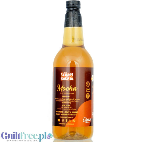 Skinny Food Barista Mocha 1L - syrop zero kalorii do kawy, bez cukru, smak Kawy & Czekolady