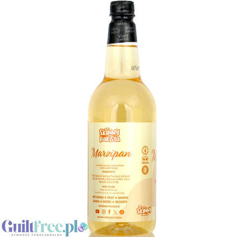 Skinny Food Barista Coffee Syrup Marzipan 1L - zero calorie marzipan syrup for coffee, without sugar and calories