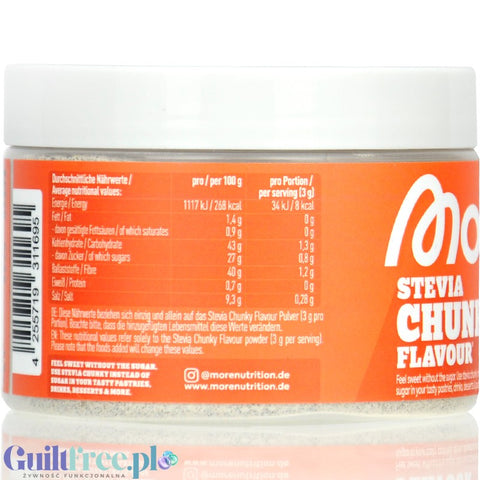 More Nutrition Chunky Flavor STEVIA, Salted Caramel Pure 150g - vegan sugar-free flavor powder with stevia