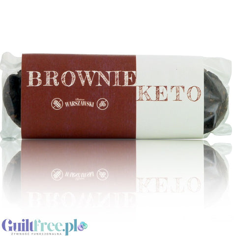 Baton Warszawski, Brownie Keto - ketogeniczny baton na bazie mąki migdałowej i bezcukrowej gorzkiej czekolady