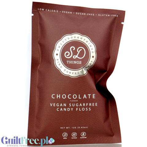 SweetDoughThings Candy Floss Chocolate - vegan (WITHOUT) chocolate flavored cotton candy 30kcal