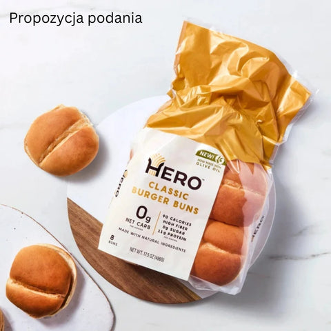 Hero Bread Classic Burger Buns - Keto burger buns, 8pcs, 90kcal